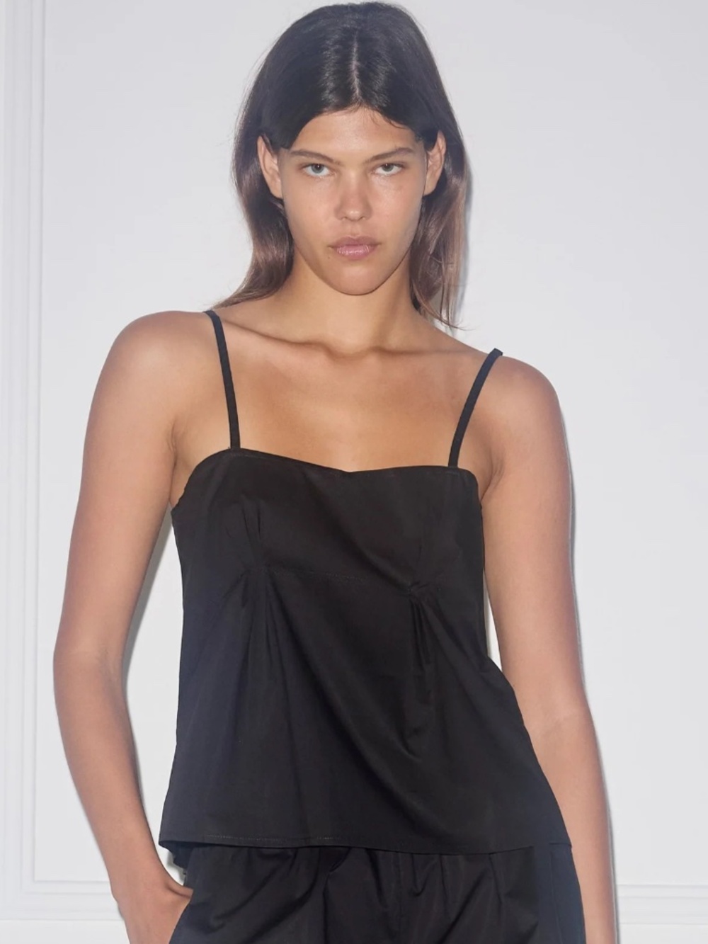 DEIJI STUDIOS The Pleat Top Only In Black Organic Cotton Poplin M SOLDOUT 2024